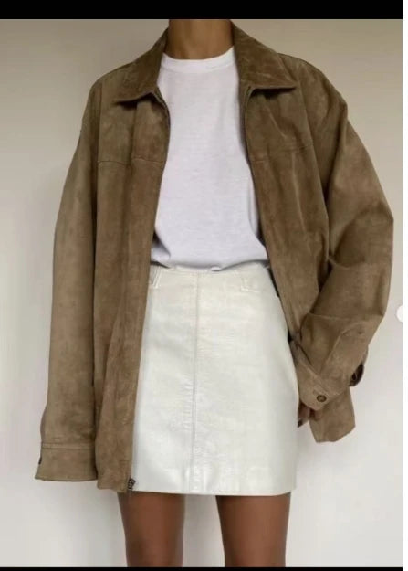 2025 Fall / Autumn Winter New Women Fashion Suede Basic Jacket Basic Blazer