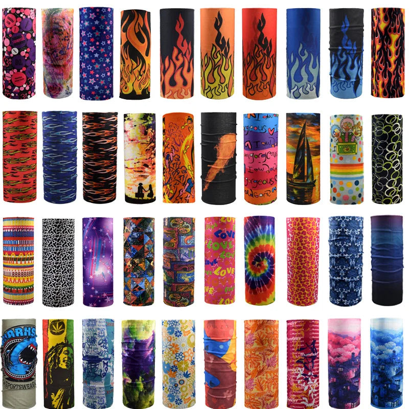 100 Colors Bandana Men Women Magic Scarf Cycling Hiking Camping Neck Tube Scarf Bandana Outdoor Bike Motorcycle Face Mask