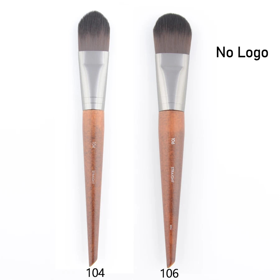 1 piece #108 Foundation Makeup brush Flat Liquid BB cream Natural wood straight Professional Face Mask Make up brushes Synthetic