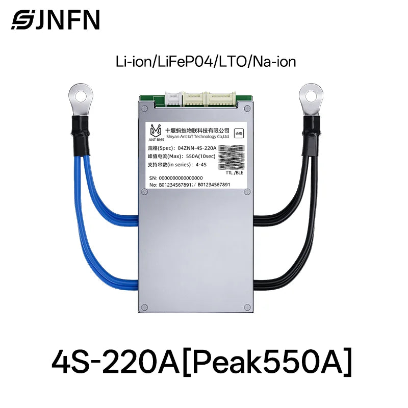 ANT Smart BMS 4S-24S 16S 40A Lifepo4 BMS 10S 13S 48V 30A Li-ion BMS 20S NMC LFP for E-bike E-scooter with Bluetooth Balance BMS