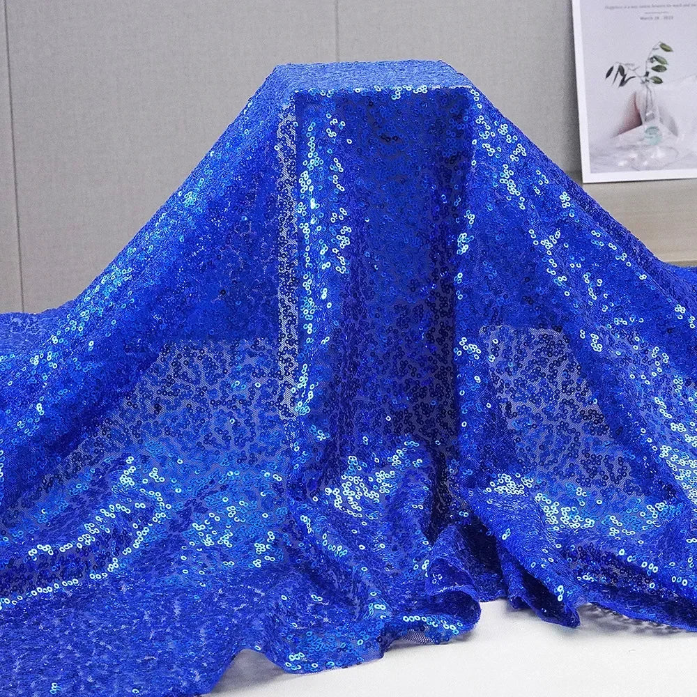 3mm Illusion Small Sequin Embroidered Fabric Stage Evening Dress Embroidered Fabric Background Tablecloth Luggage Fabric