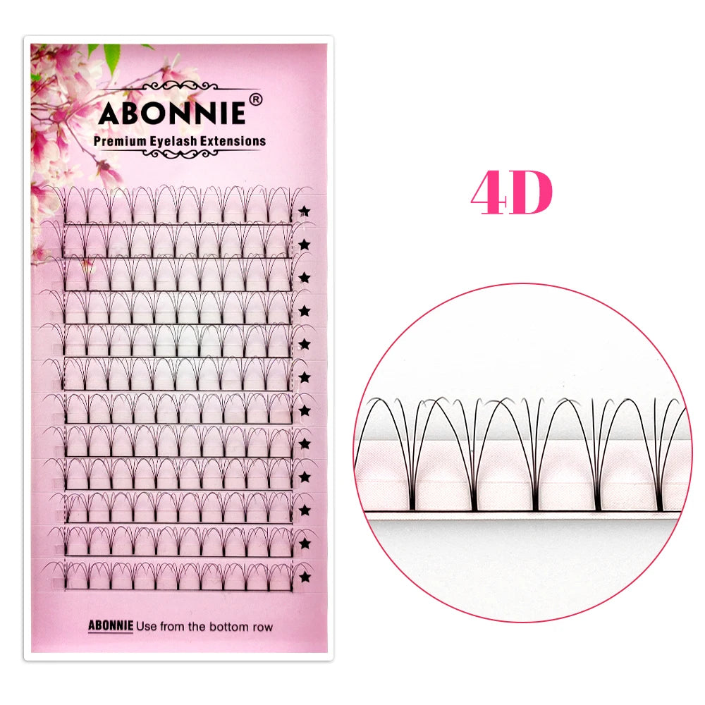 ABONNIE 3D/4D/5D/6D Long Stem Short Stem Premade Fans Russian Volume Eyelashes Extension Mink Lashes Individual Lash Extensions