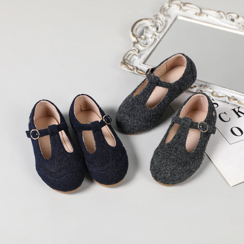 AS Kids Shoes Children Shoes Baby Girls Gray Shoes Toddler Slip On Flats Boys Fashion Oxford Princess Platform Party Mary Jane