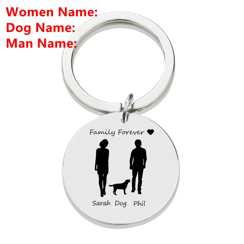 Personalised Family Name Keychain – Custom Engraved Stainless Steel Gift