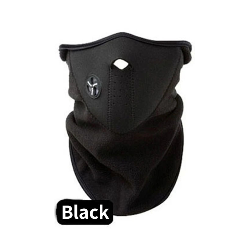 Winter Cycling Mask Warm Windproof Dustproof Motocycle Half Face Cover Breathable Mesh Polar Fleece Thermal Ski Face Mask