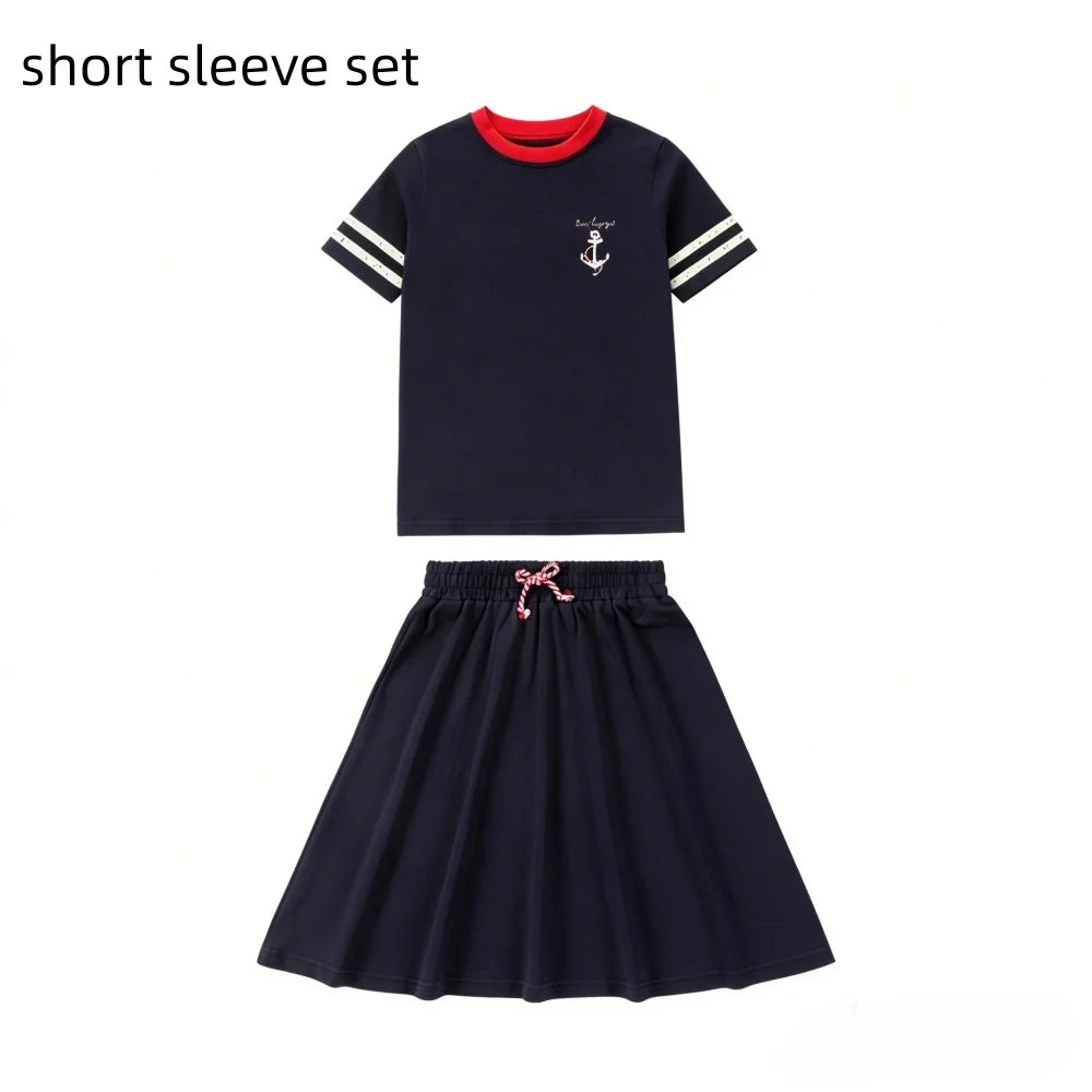 AP SS26 Nautical jersey cotton collection summer boys girls fashion casual clothing dress set shirt