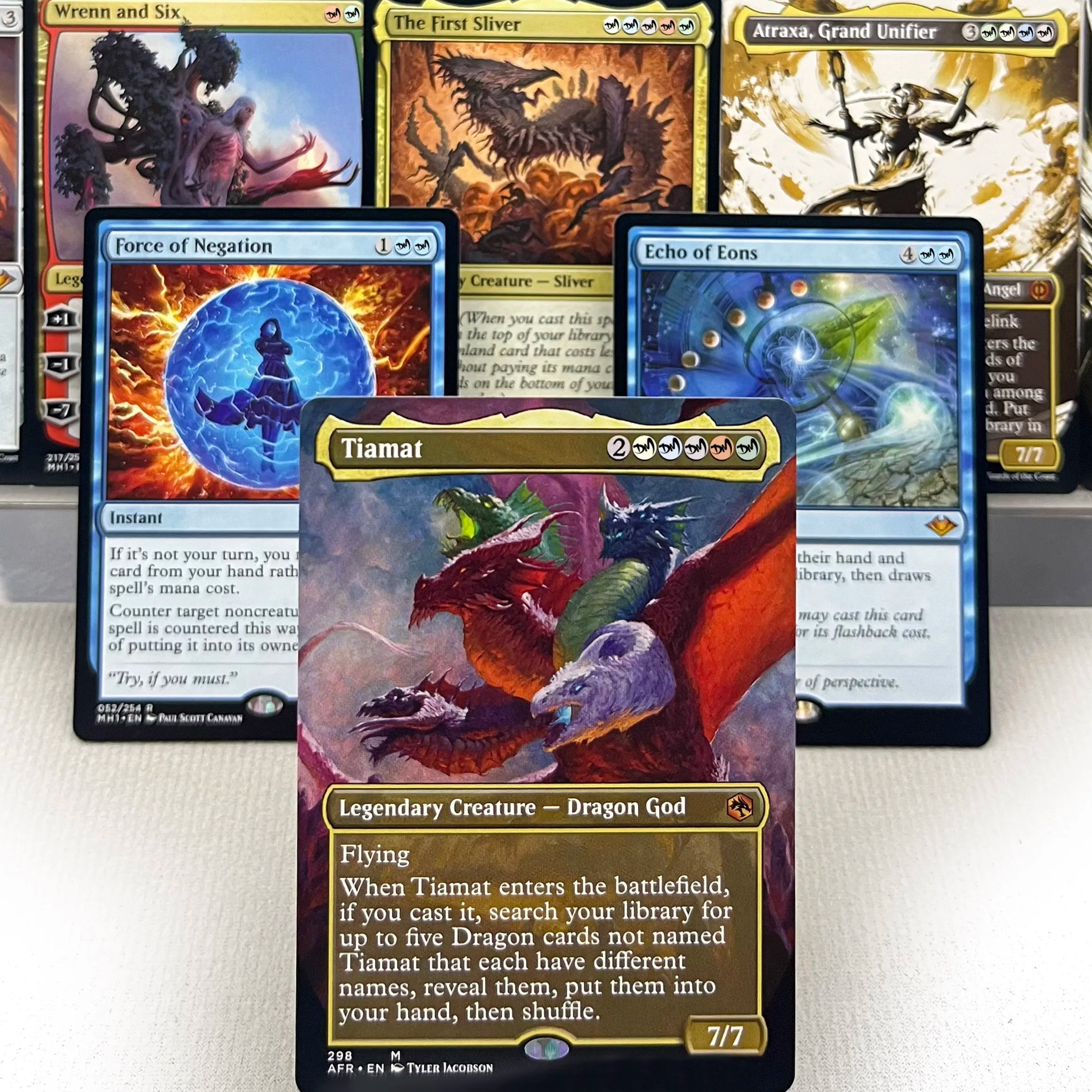 AFR MID MH1 M21 M20 C19 CC1 ONE RNA HOLO12-002 Tcg proxy Breeding magical cards tiamat Elesh Norn, Mother of Machines gathering