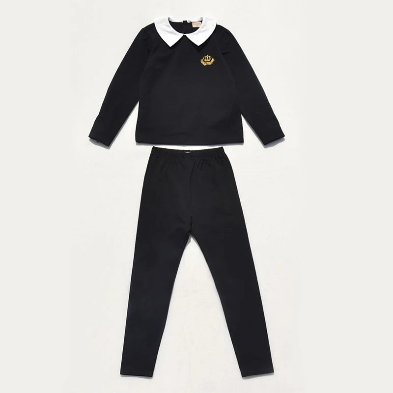 Ali Plus SS25 Shabbos pajama white and black girls boys baby toddler lounge robe with embroidered red crown