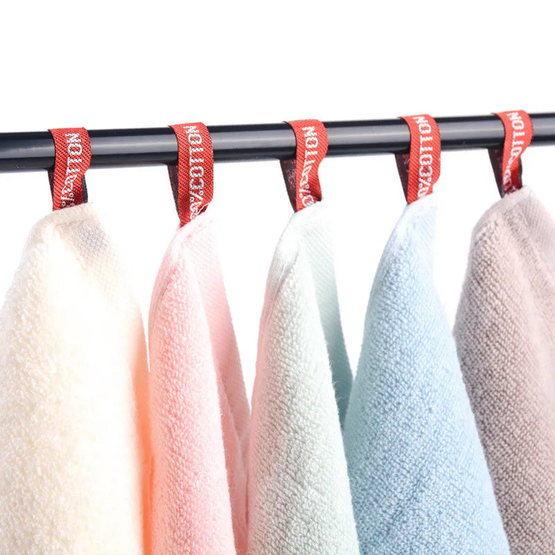 1Pcs 25x25cm 100% Cotton Cartoon Animal Embroidered Small Square Towel Baby Hand Wash Face