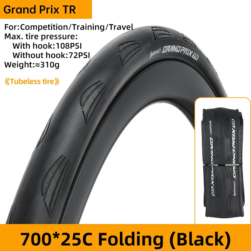 Continental Grand Prix Road Bicycle Tire Anti Puncture Tubeless/Tube Tire 700x25C/28C/30C/32C Black Chili Road Bike Tires