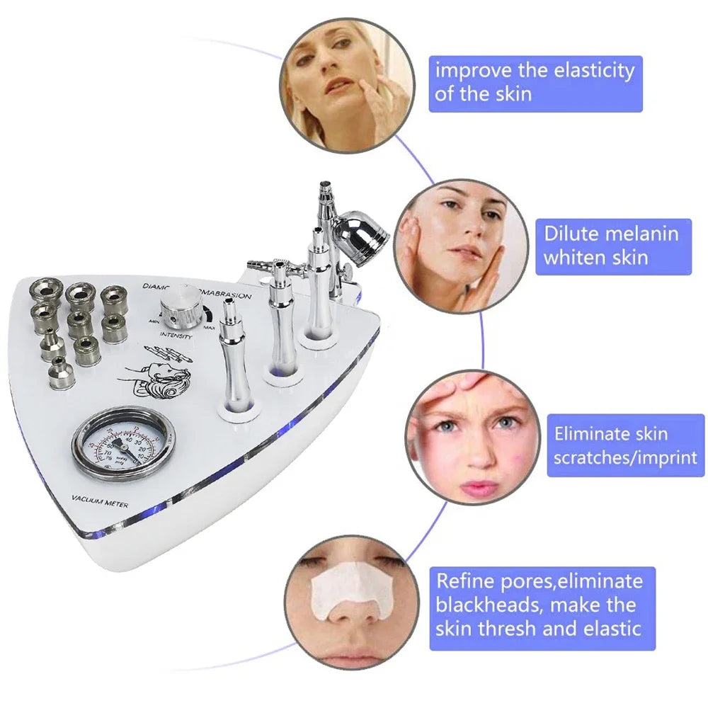 Wholesale Facial Microdermabrasion Machine Diamond Tip Dermabrasion Devices Skin Exfoliation Vacumtherapy Wrinkle Beauty Tool