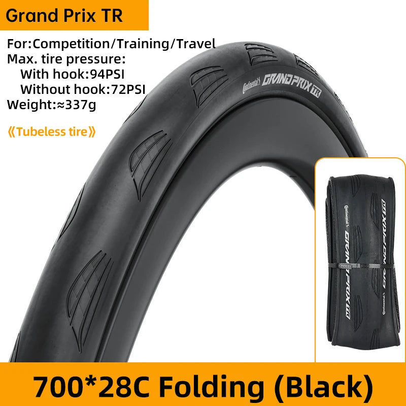 Continental Grand Prix Road Bicycle Tire Anti Puncture Tubeless/Tube Tire 700x25C/28C/30C/32C Black Chili Road Bike Tires