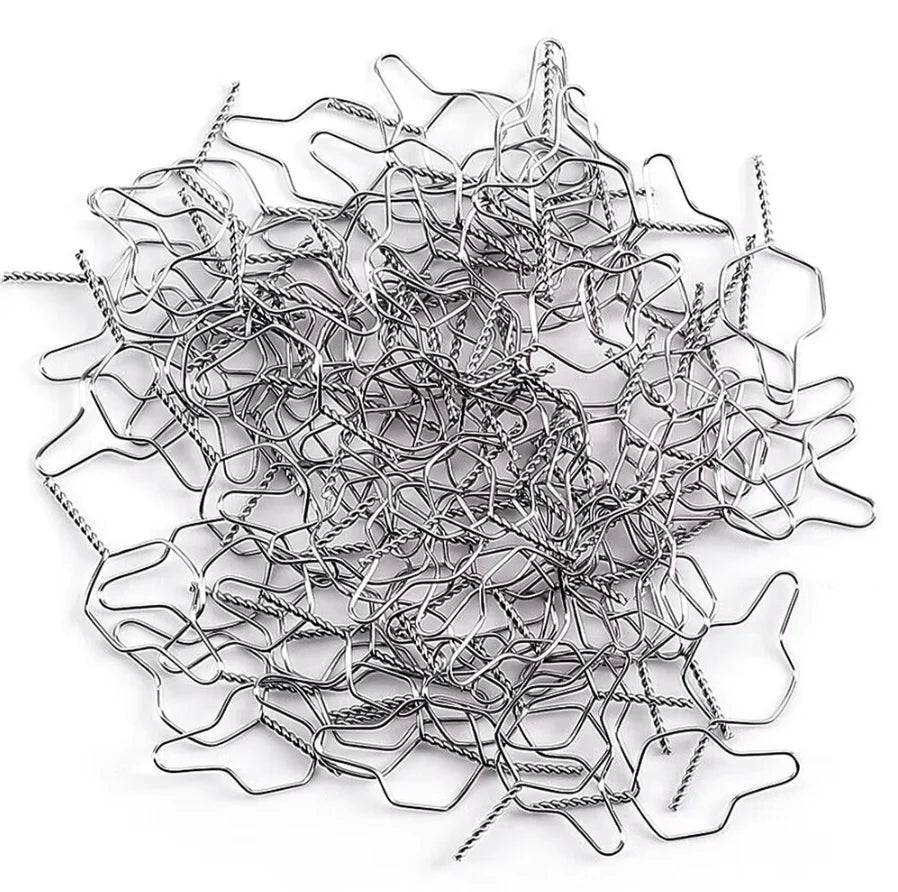 100Pcs/Pack Dental Orthodontic Kobayashi Wire Preformed Ligature Wire  Long Short Twist Weld 0.008-0.014 for Metal Bracket Brace