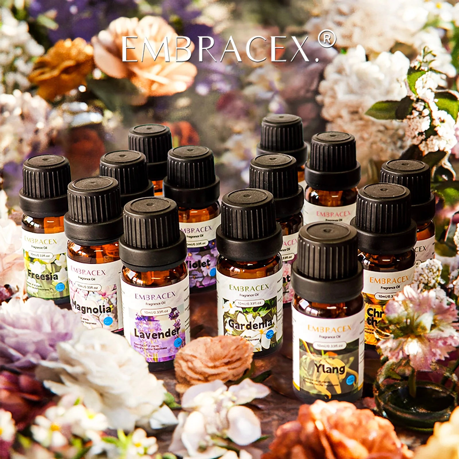 21Type Floral Perfume Oil Flower Fragance Skincare Essential Oils Perfumes Women Body Massage Oil Funny Gifts Mother Day Gift