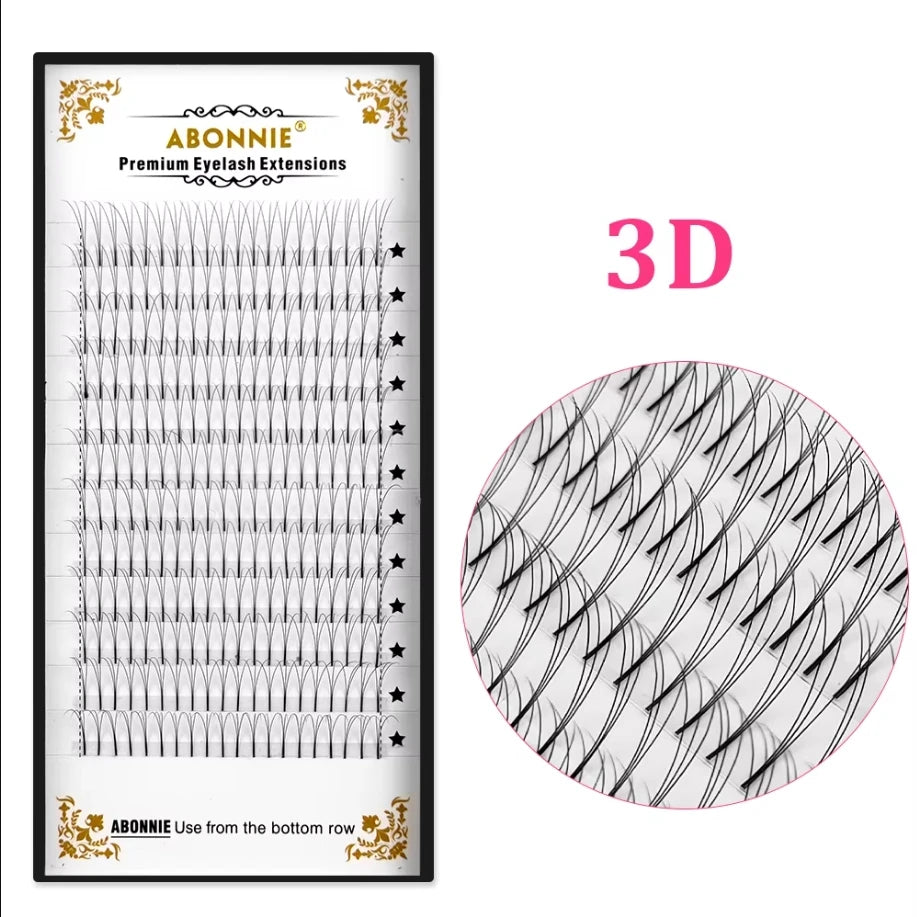 ABONNIE 3D/4D/5D/6D Long Stem Short Stem Premade Fans Russian Volume Eyelashes Extension Mink Lashes Individual Lash Extensions
