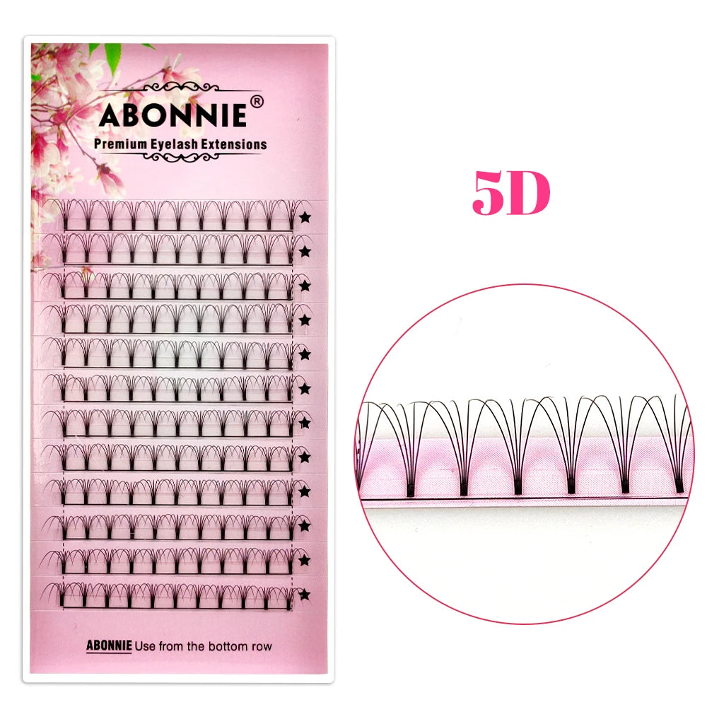 ABONNIE 3D/4D/5D/6D Long Stem Short Stem Premade Fans Russian Volume Eyelashes Extension Mink Lashes Individual Lash Extensions