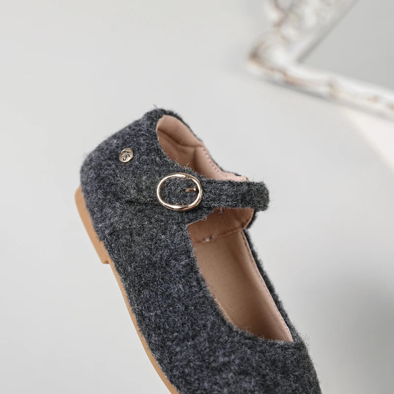 AS Kids Shoes Children Shoes Baby Girls Gray Shoes Toddler Slip On Flats Boys Fashion Oxford Princess Platform Party Mary Jane