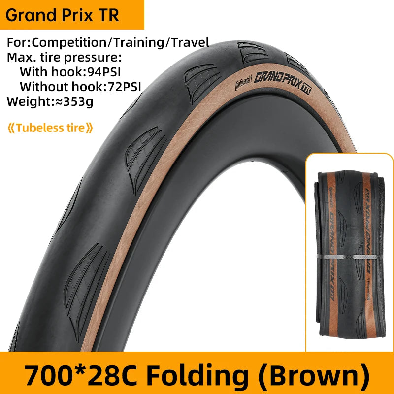 Continental Grand Prix Road Bicycle Tire Anti Puncture Tubeless/Tube Tire 700x25C/28C/30C/32C Black Chili Road Bike Tires