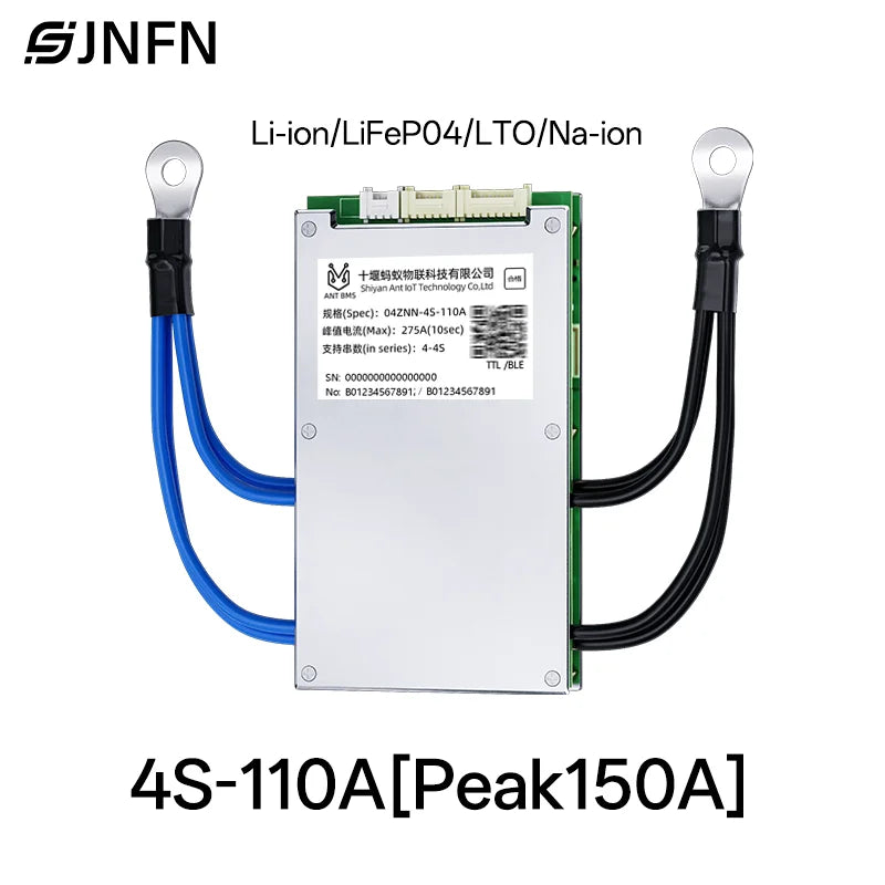 ANT Smart BMS 4S-24S 16S 40A Lifepo4 BMS 10S 13S 48V 30A Li-ion BMS 20S NMC LFP for E-bike E-scooter with Bluetooth Balance BMS
