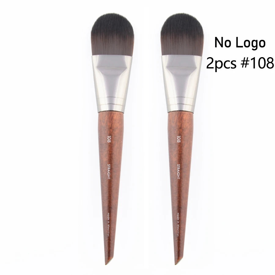 1 piece #108 Foundation Makeup brush Flat Liquid BB cream Natural wood straight Professional Face Mask Make up brushes Synthetic