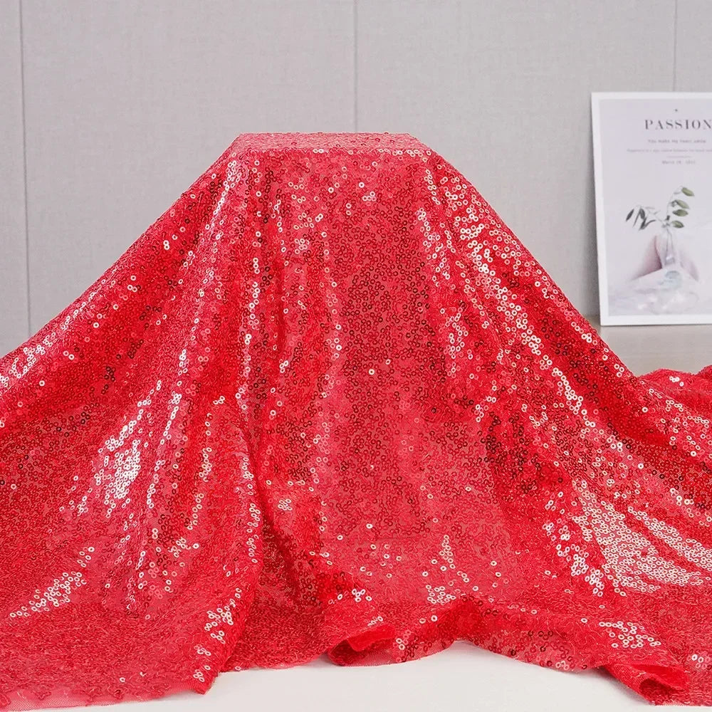 3mm Illusion Small Sequin Embroidered Fabric Stage Evening Dress Embroidered Fabric Background Tablecloth Luggage Fabric