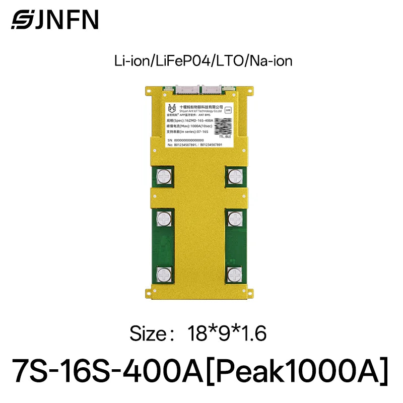 ANT Smart BMS 4S-24S 16S 40A Lifepo4 BMS 10S 13S 48V 30A Li-ion BMS 20S NMC LFP for E-bike E-scooter with Bluetooth Balance BMS
