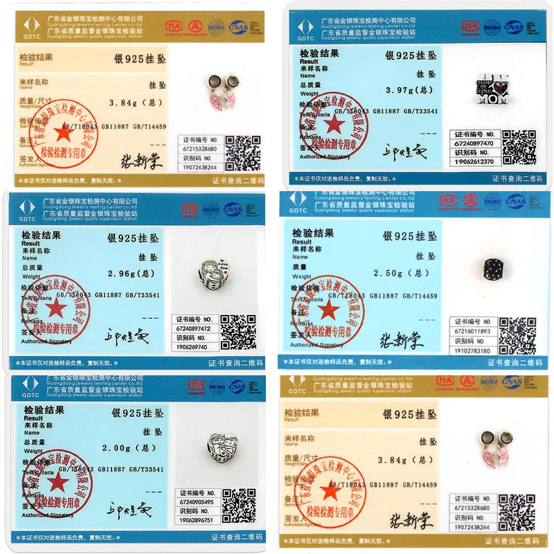 925 Sterling Silver Heart Charm Bead – Mother's Day DIY Bracelet & Necklace Gift