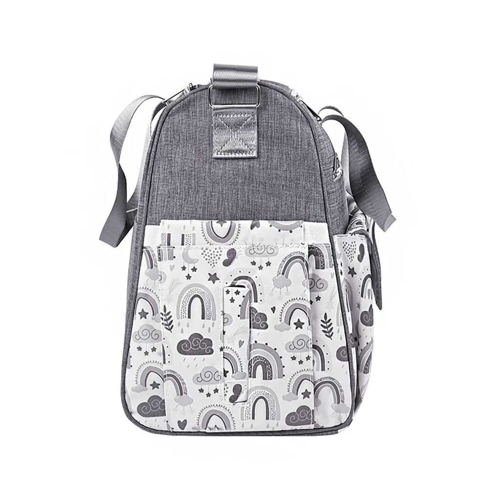 Cloud Print Crossbody Mummy Bag – Large Capacity Travel Diaper Bag