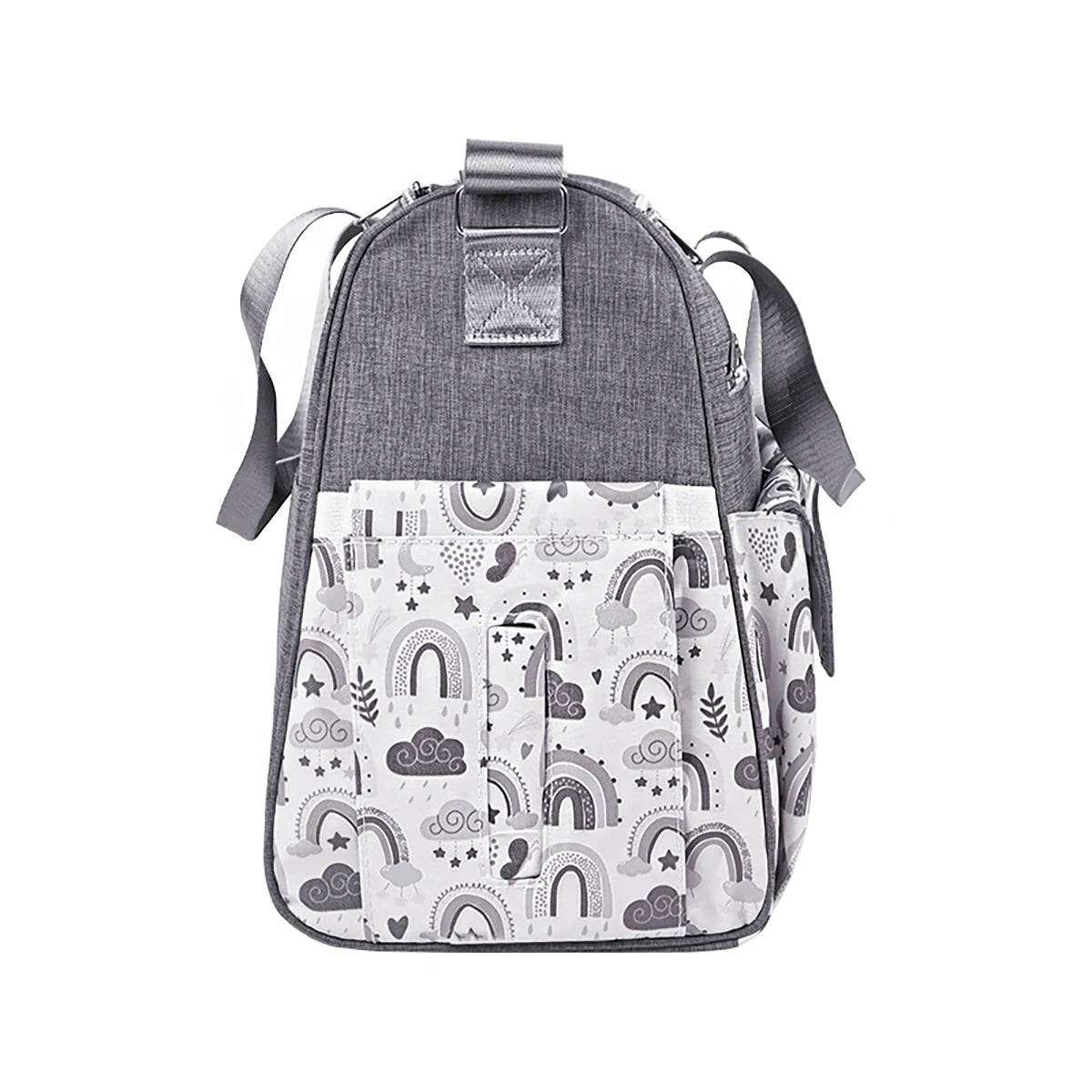 Cloud Print Crossbody Mummy Bag – Large Capacity Travel Diaper Bag