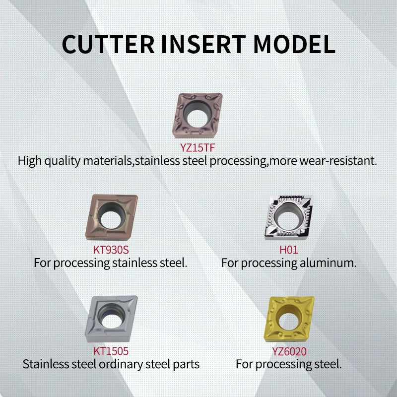 C10K/C12M/C14N/C16Q/C20R SCLCR06/09 Carbide Blade Lathe Tool Set CCMT Tungsten Steel Cutter Bar Internal Hole Turning Tool