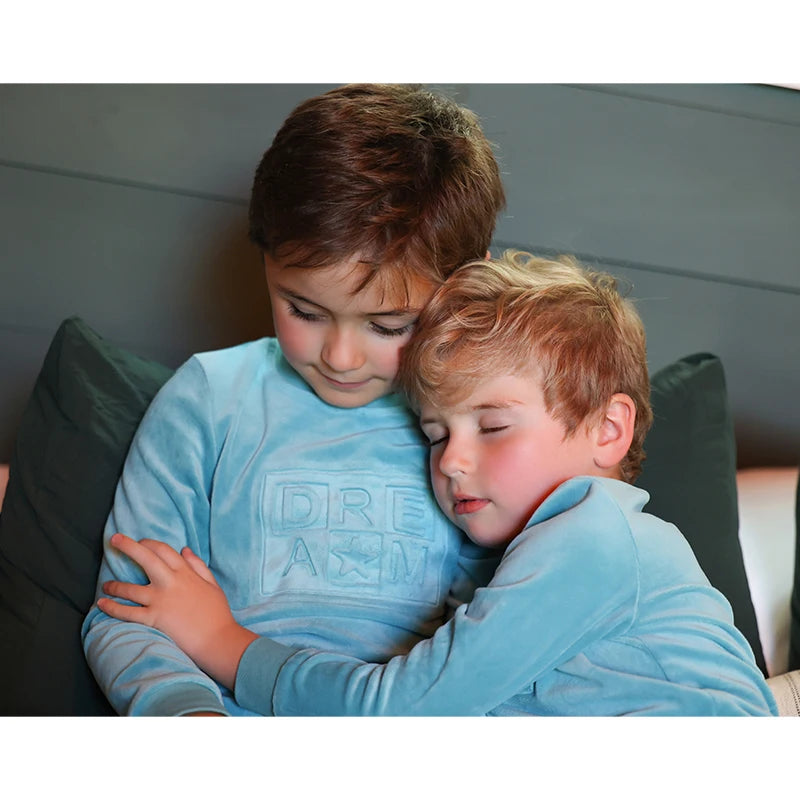 Ali Plus AW25 Kids Embossed Velour Boy And Girl Set Baby Stretchy