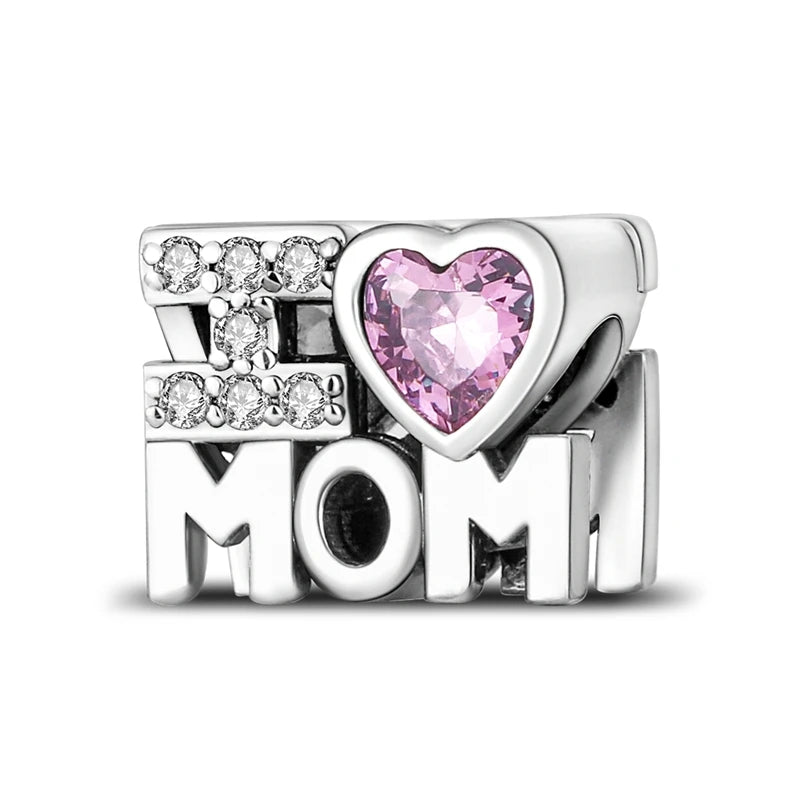 925 Sterling Silver Heart Charm Bead – Mother's Day DIY Bracelet & Necklace Gift