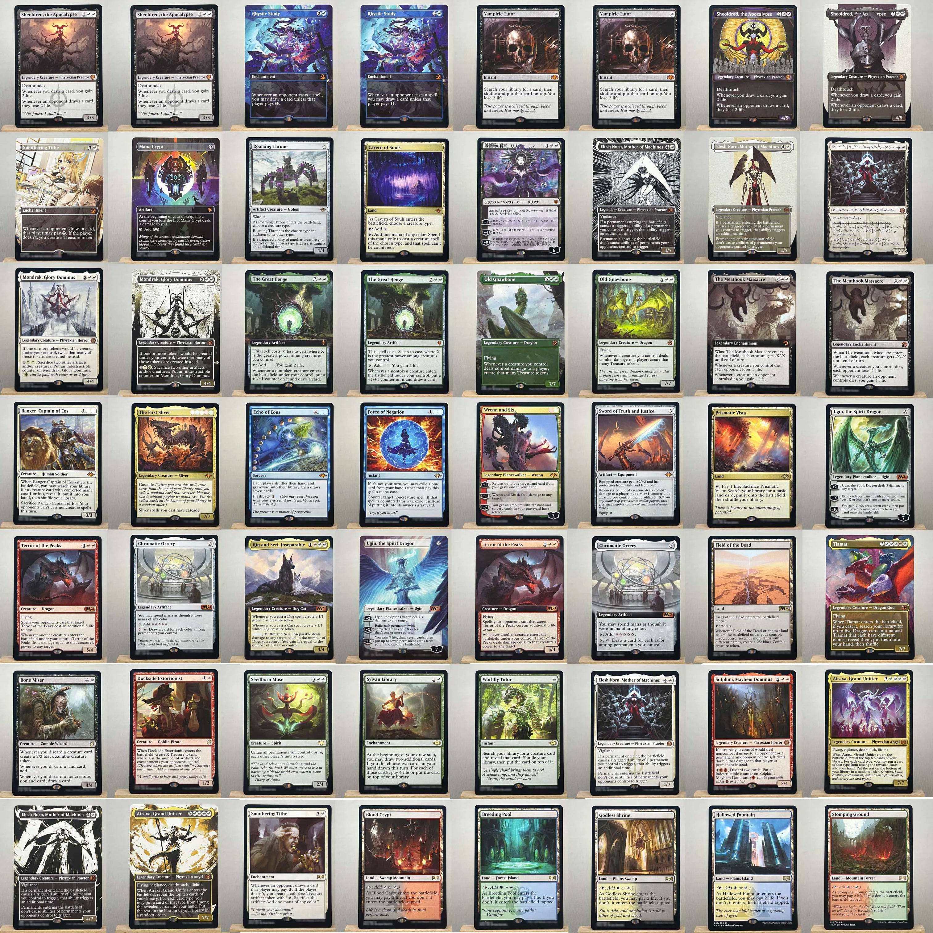 AFR MID MH1 M21 M20 C19 CC1 ONE RNA HOLO12-002 Tcg proxy Breeding magical cards tiamat Elesh Norn, Mother of Machines gathering