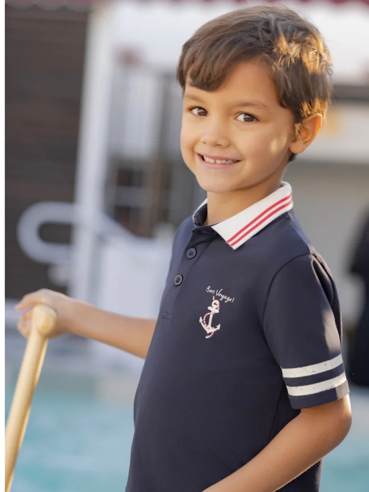 AP SS26 Nautical jersey cotton collection summer boys girls fashion casual clothing dress set shirt