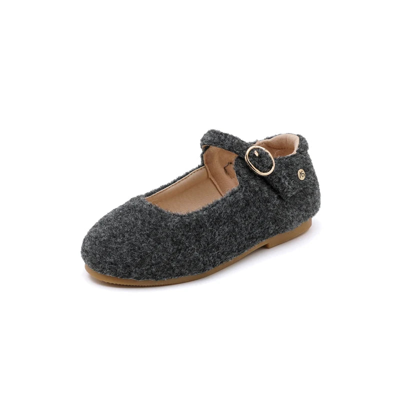 AS Kids Shoes Children Shoes Baby Girls Gray Shoes Toddler Slip On Flats Boys Fashion Oxford Princess Platform Party Mary Jane