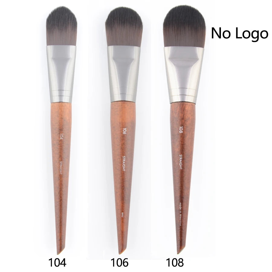 1 piece #108 Foundation Makeup brush Flat Liquid BB cream Natural wood straight Professional Face Mask Make up brushes Synthetic