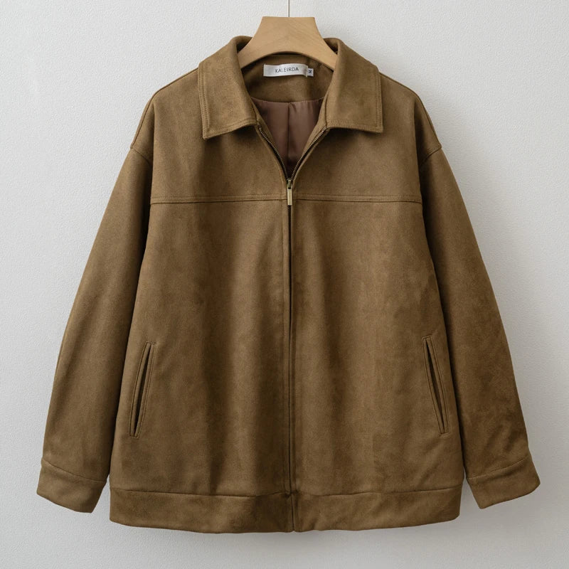 2025 Fall / Autumn Winter New Women Fashion Suede Basic Jacket Basic Blazer