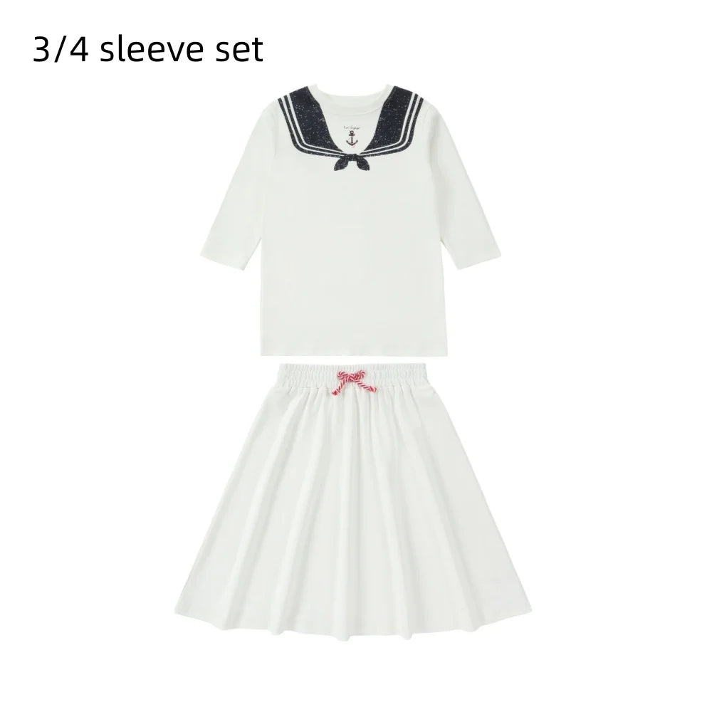 AP SS26 Nautical jersey cotton collection summer boys girls fashion casual clothing dress set shirt