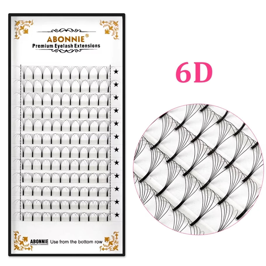 ABONNIE 3D/4D/5D/6D Long Stem Short Stem Premade Fans Russian Volume Eyelashes Extension Mink Lashes Individual Lash Extensions