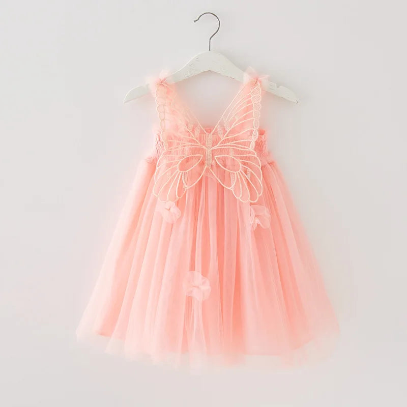 Baby Gauze Butterfly Suspender dress wing tutu Leisure and lovely Girl's skirt 0-6 years old