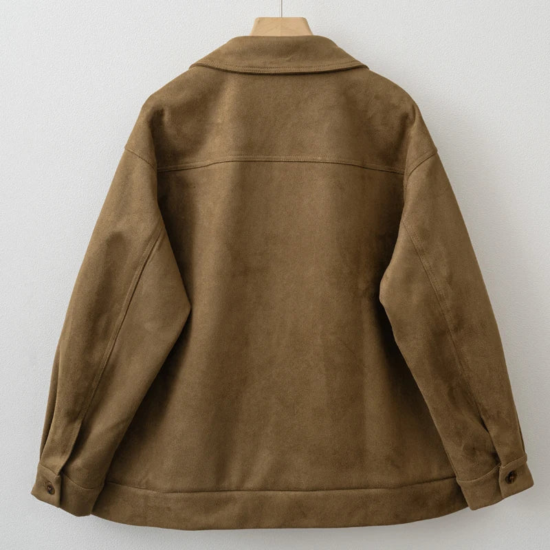 2025 Fall / Autumn Winter New Women Fashion Suede Basic Jacket Basic Blazer