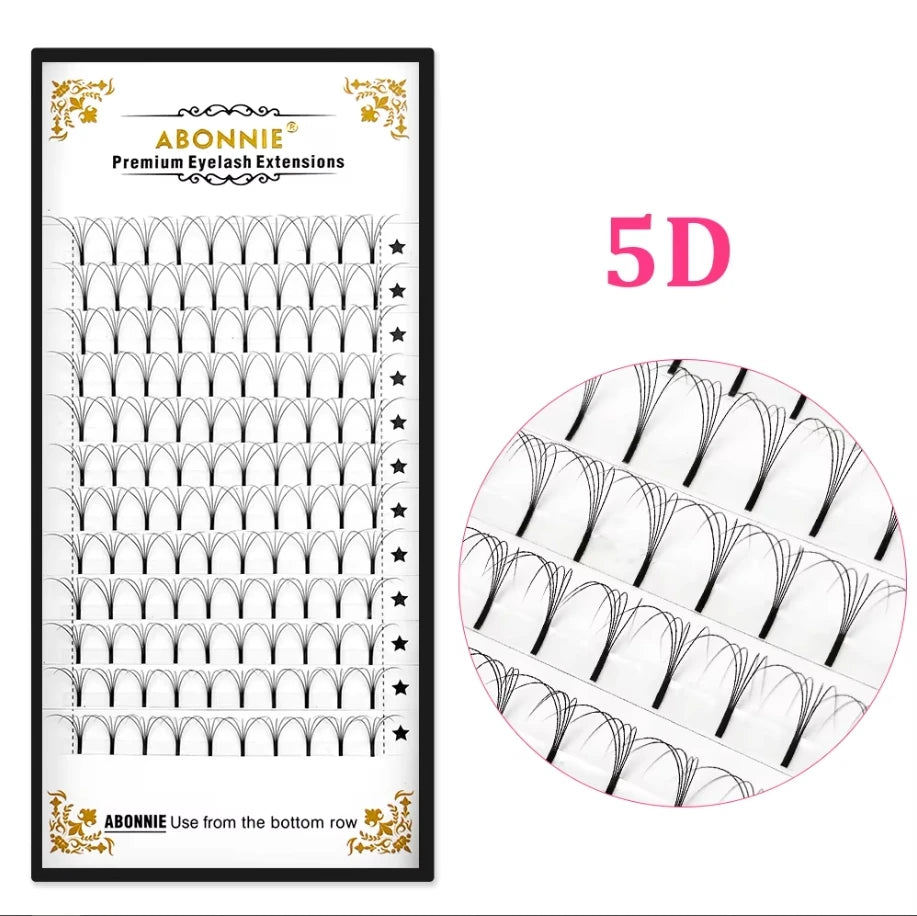 ABONNIE 3D/4D/5D/6D Long Stem Short Stem Premade Fans Russian Volume Eyelashes Extension Mink Lashes Individual Lash Extensions