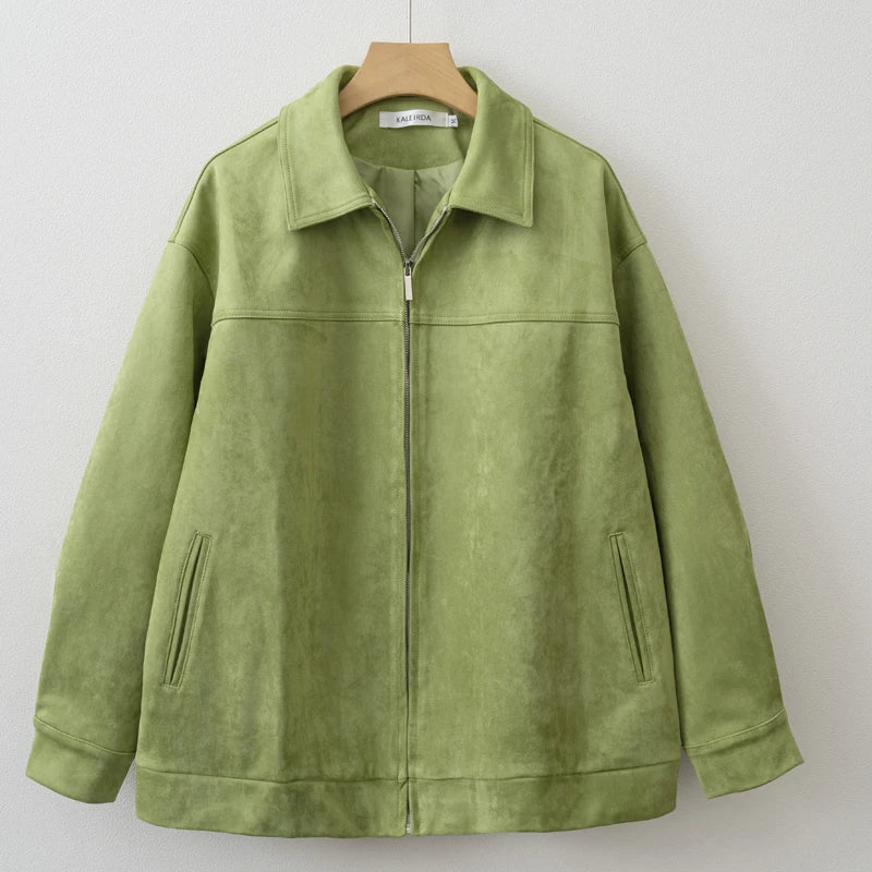 2025 Fall / Autumn Winter New Women Fashion Suede Basic Jacket Basic Blazer