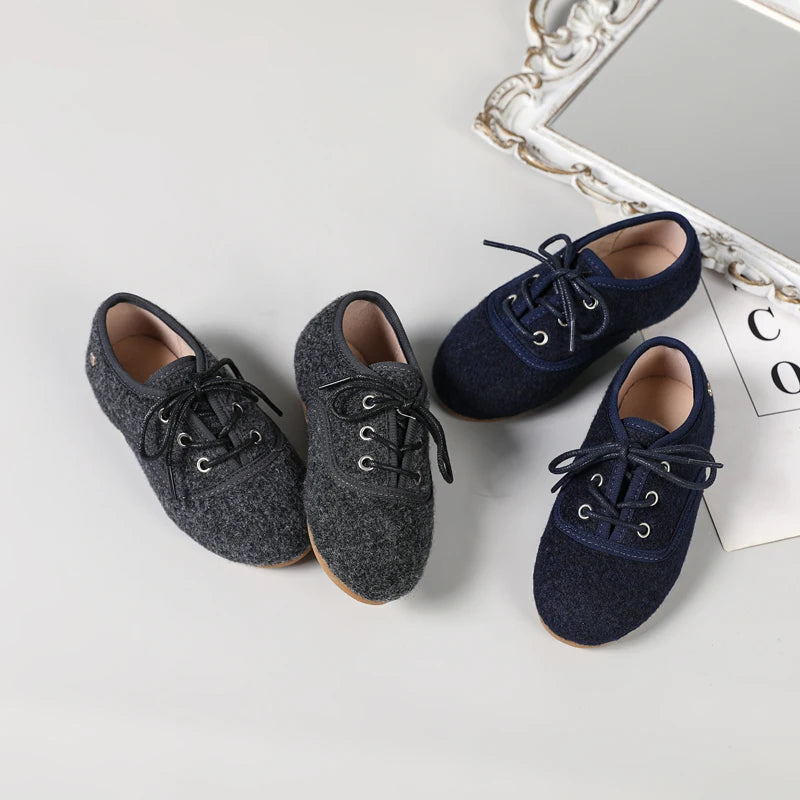 AS Kids Shoes Children Shoes Baby Girls Gray Shoes Toddler Slip On Flats Boys Fashion Oxford Princess Platform Party Mary Jane