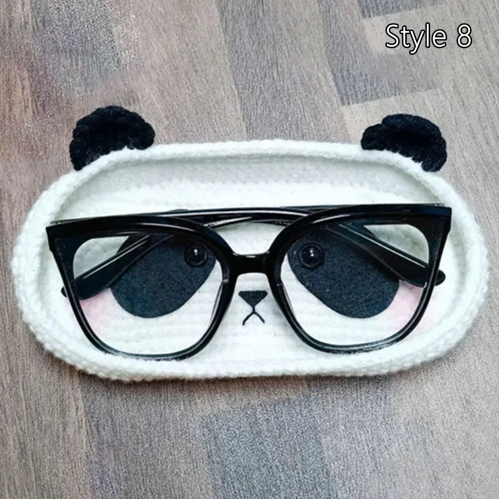 Handmade Crochet Bear Eyeglass Holder Tray – Cute Desktop Organiser & Mother's Day Gift
